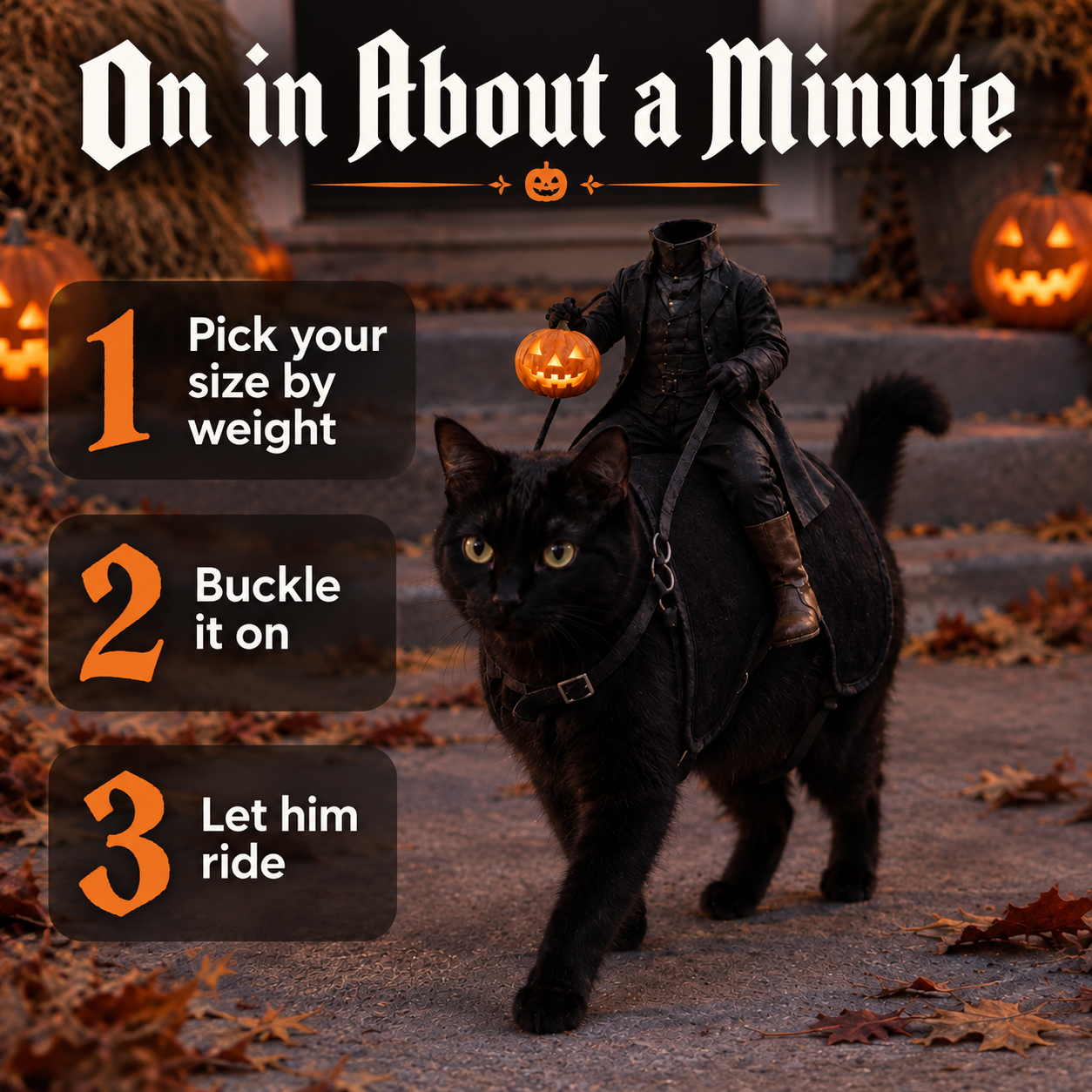 Headless Horseman pet costume